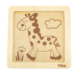 Viga Toys Puzzle 4 Pièces En Bois 18M+ - Girafe