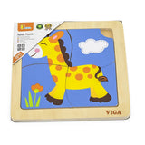Viga Toys Puzzle 4 Pièces En Bois 18M+ - Girafe