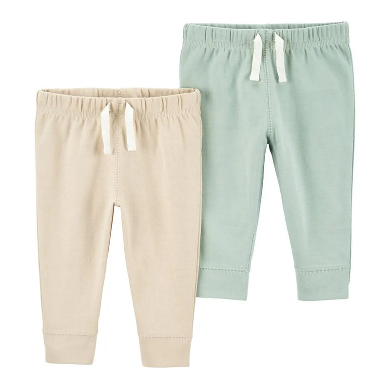 Carter's 2-Pack Pull-On Joggers - Green & Beige
