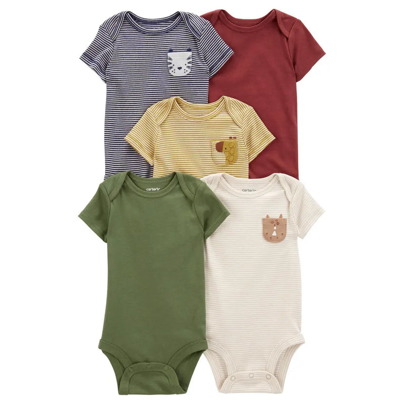Carter's Set of 5 Short Sleeve Bodysuits - Multi