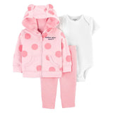 Ensemble 3 Pièces Bébé Fille Carter's - Rose