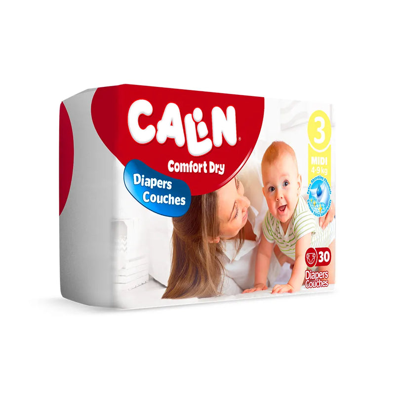 Calin حفاظات الأطفال ميدي مقاس 3 - 30 وحدة