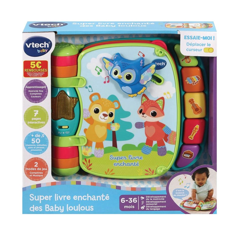Vtech Super Livre Enchanté des Baby Loulous Bleu 3M+