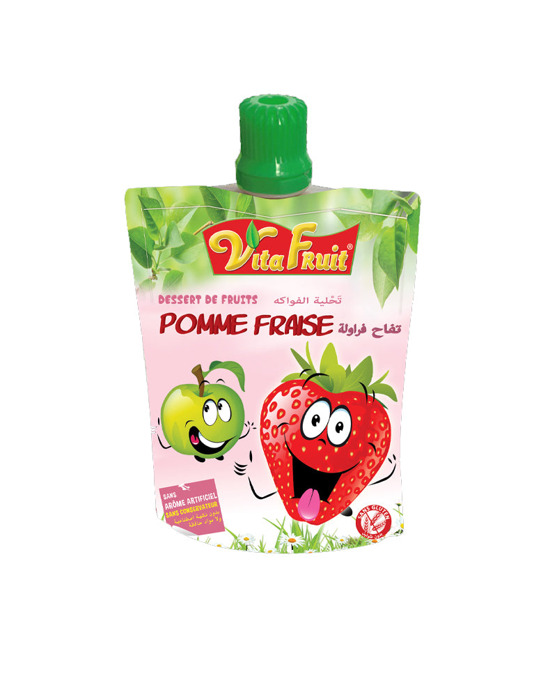 Vita Fruit Dessert De Fruits 4x80g - Pomme & Fraise