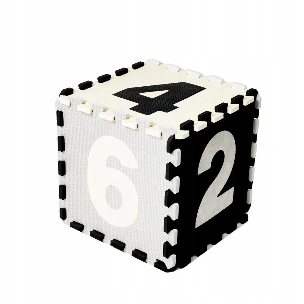 Tapis de Sol Puzzle Numérique 16 Pièces -Noir & Blanc