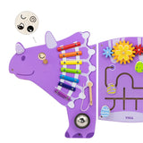 VIGA Toys Jeu Mural Éducatif en Bois Tricératops – 18M+