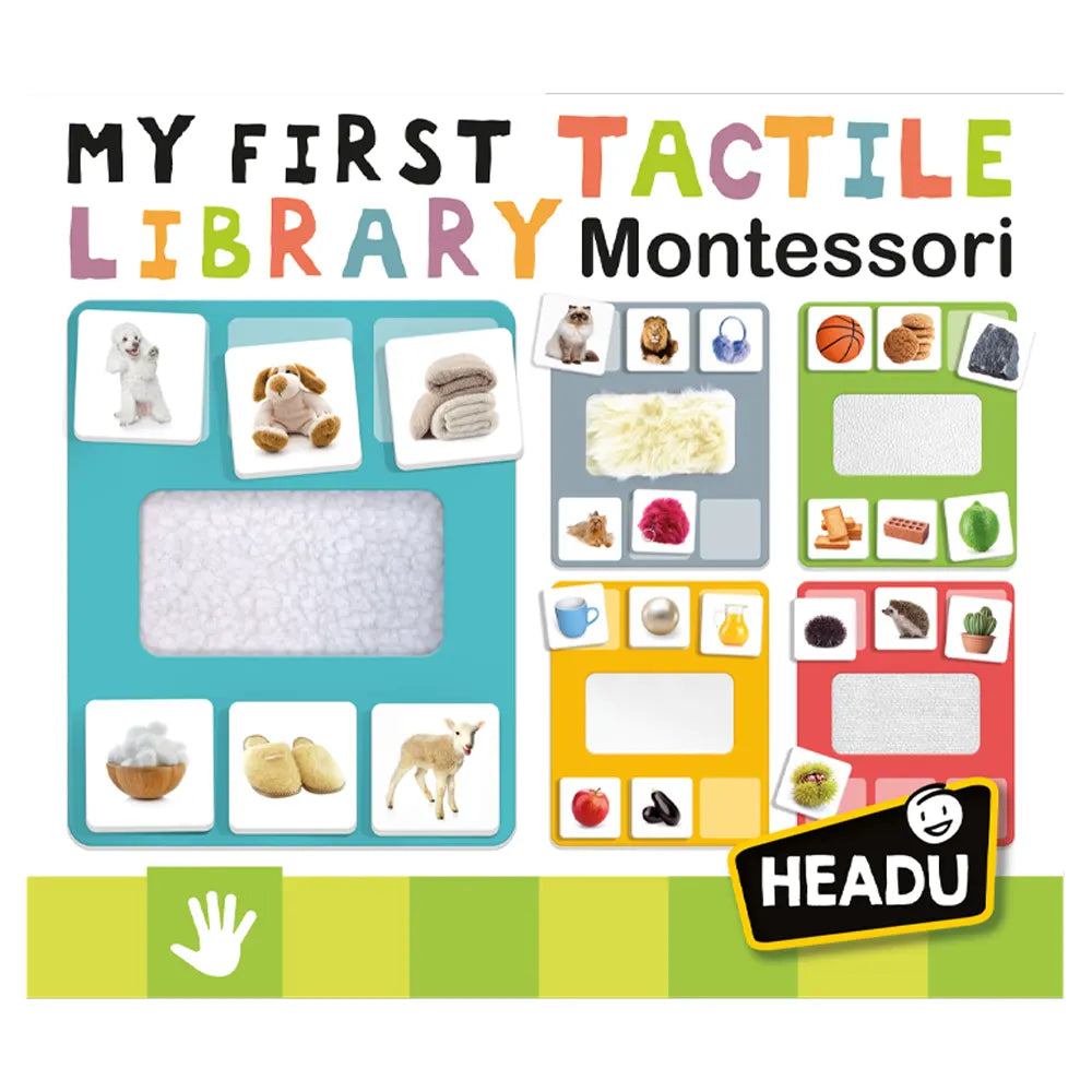 Headu Montessori Ma Première Bibliothèque Tactile - 2-4 Ans+