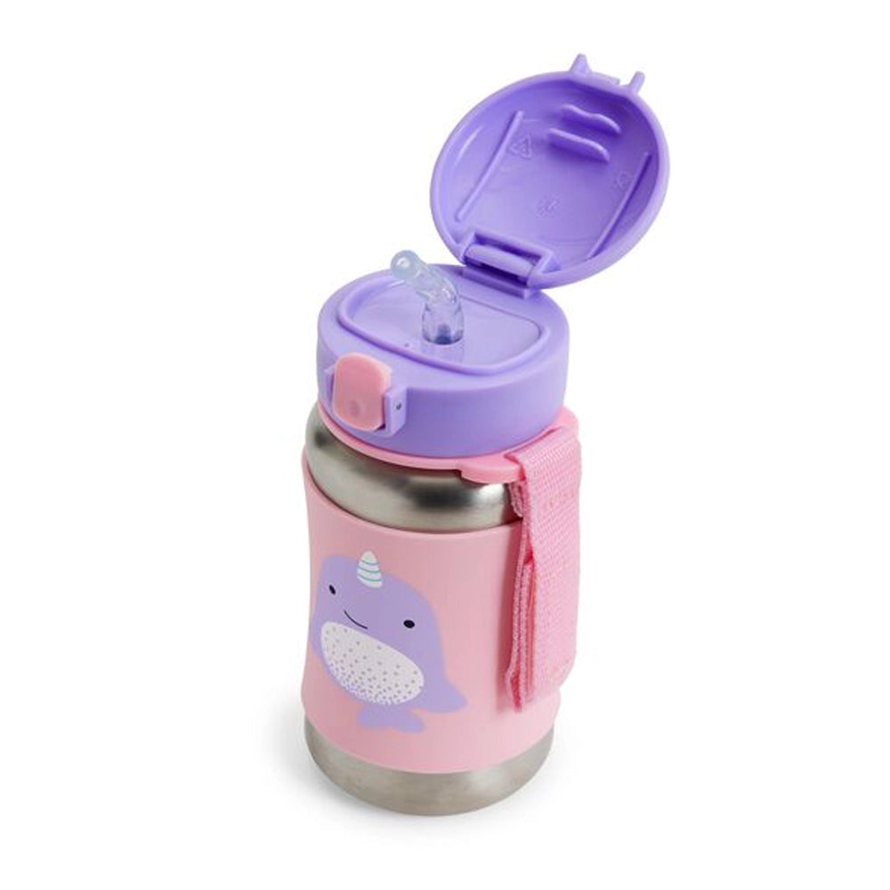 Skip Hop Gourde avec Paille en Acier Inoxydable 350ml - Narval