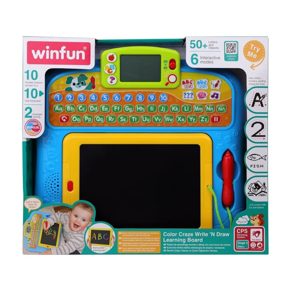 Winfun Tableau d’Apprentissage Écriture et Dessin - 3A+