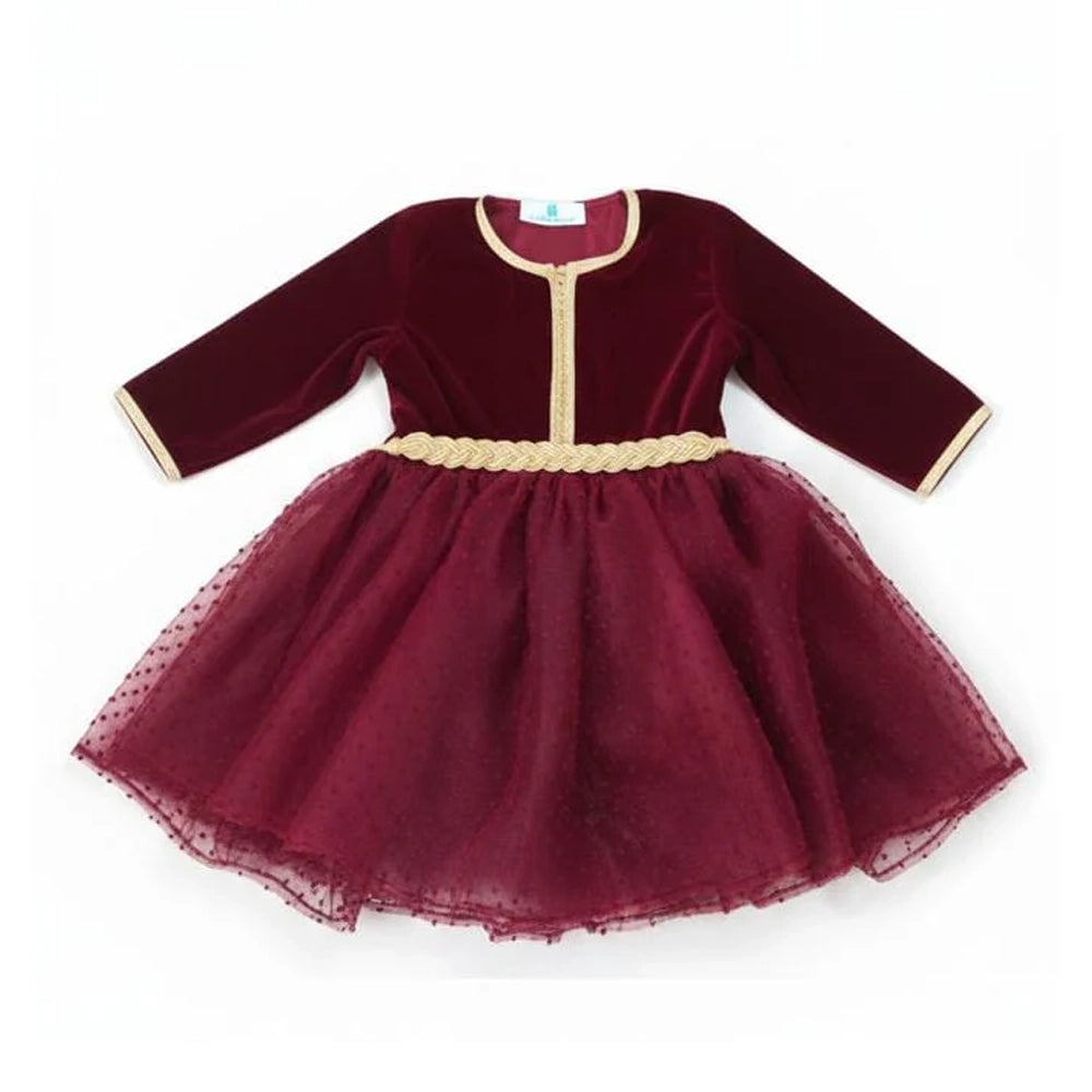Caftan Impérial Grenat pour Fille