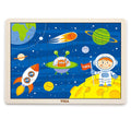 Viga Toys 24-Piece Wooden Space Puzzle - 24M+