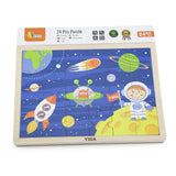 Viga Toys Puzzle 24 Pièces Spatiale en Bois 24M+