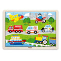 Viga Toys Puzzle 24 Pièces Véhicules en Bois - 24M+