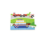 Viga Toys Puzzle 24 Pièces Véhicules en Bois 24M+