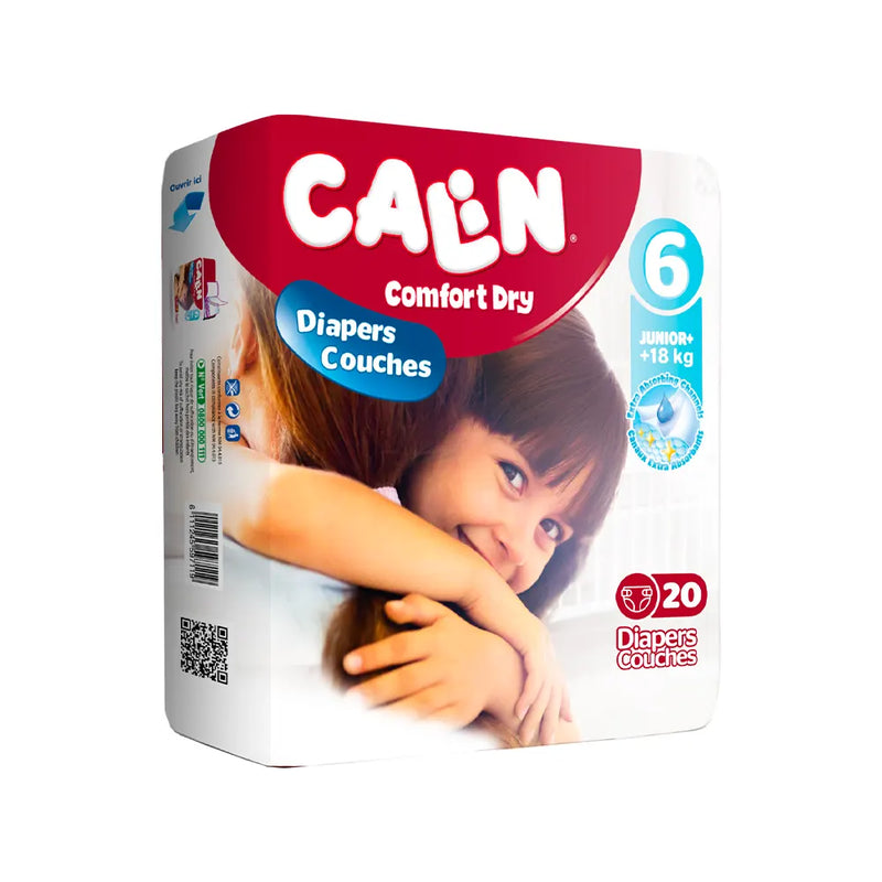 Calin حفاظات الأطفال جونيور بلس مقاس 6 - 20 وحدة