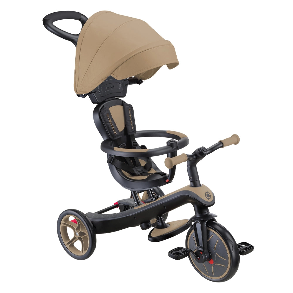 Globber Tricycle Explorer 4 in 1 - Taupe - 10M+