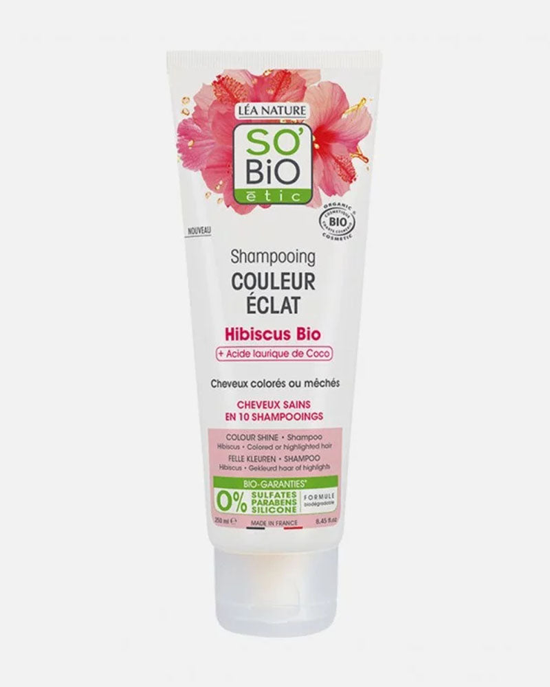 So Bio Shampoing Cheveux Colorés ou Méchés à l'Hibiscus - 250ml