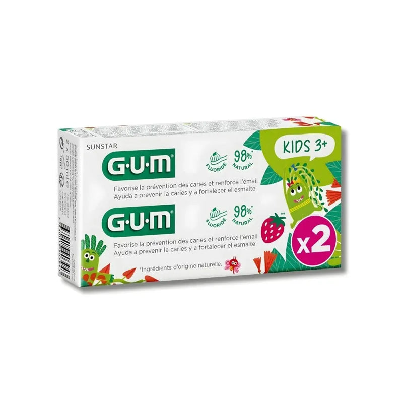 Gum 2 Dentifrice Kids 3 ans+ – Pack 2 Tubes 30ml