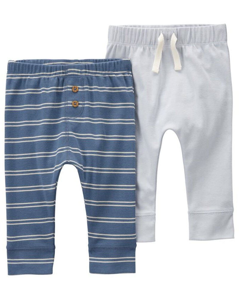 Carter's Baby Set of 2 Pull-On Pants - Grey & Blue