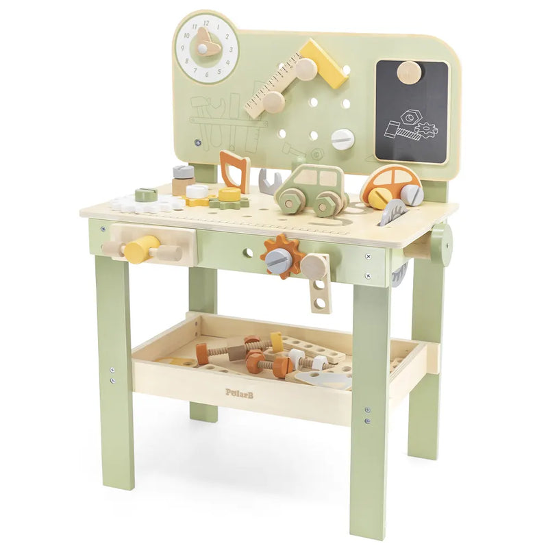 Viga Toys PolarB Table de Bricolage avec Outils en Bois 3A+