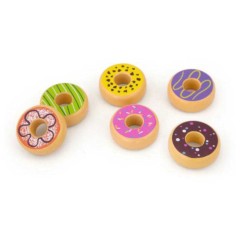 Viga Toys Ensemble 6 Donuts en Bois - 18M+