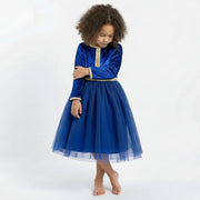 Caftan Bleu Saphir pour Fille