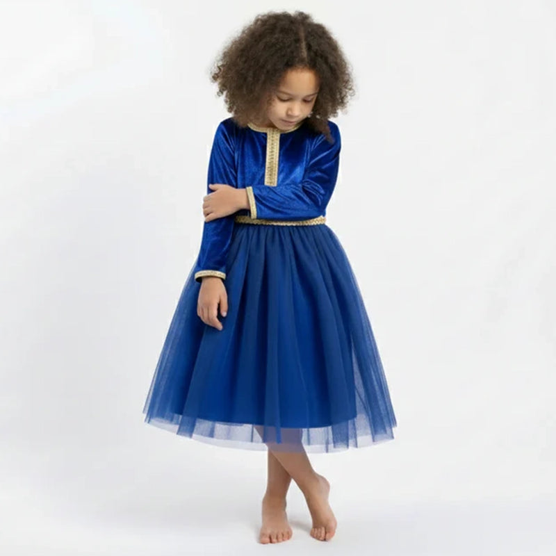 Sapphire Blue Kaftan for Girls