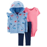 Ensemble 3 Pièces Bébé Fille Carter's - Papillon