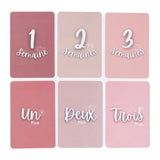 Cartes Étapes - Premières Fois de Bébé Rose