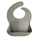 Mushie Bavoir Bébé en Silicone - Sauge Argent