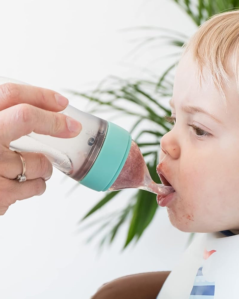 Nûby Cuchara Semirígida para Comidas Líquidas 90ml + 1 cabezal - Rosa