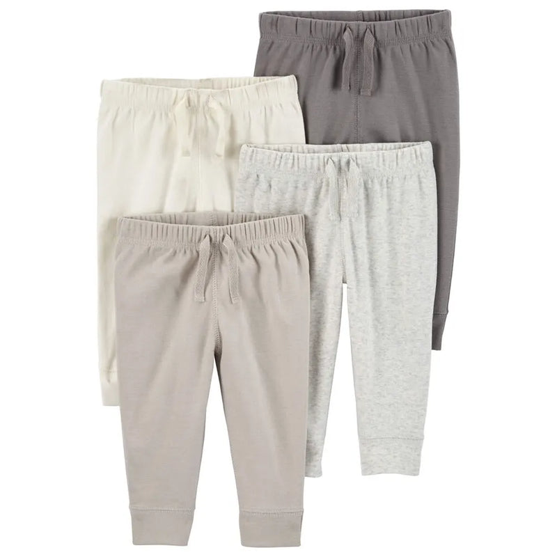 Carter's 4-Pack Pull-On Joggers - Gray & Ivory