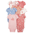 Lot de 7 Bodies à Manches Courtes Carter's - Multi