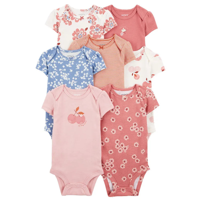 Carter's 7-Pack Short-Sleeved Bodysuits - Multi