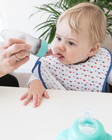 Nûby Cuillère Semi-Rigide pour Repas Liquide 90ml +  1 tête - Bleu