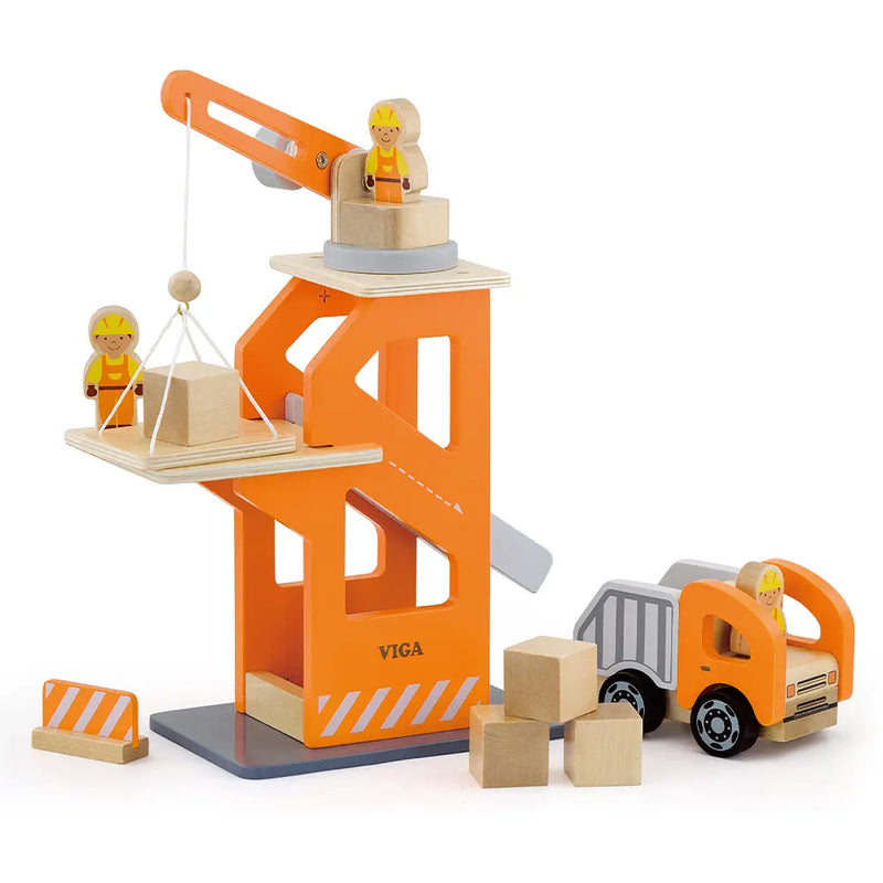 Viga Toys Grue de Levage et Dumper - 3A+