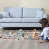 Viga Toys PolarB Circuit de Train en Bois 92 Pièces 3A+