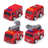 Lote de 4 Coches de Bomberos de Fricción - 3A+