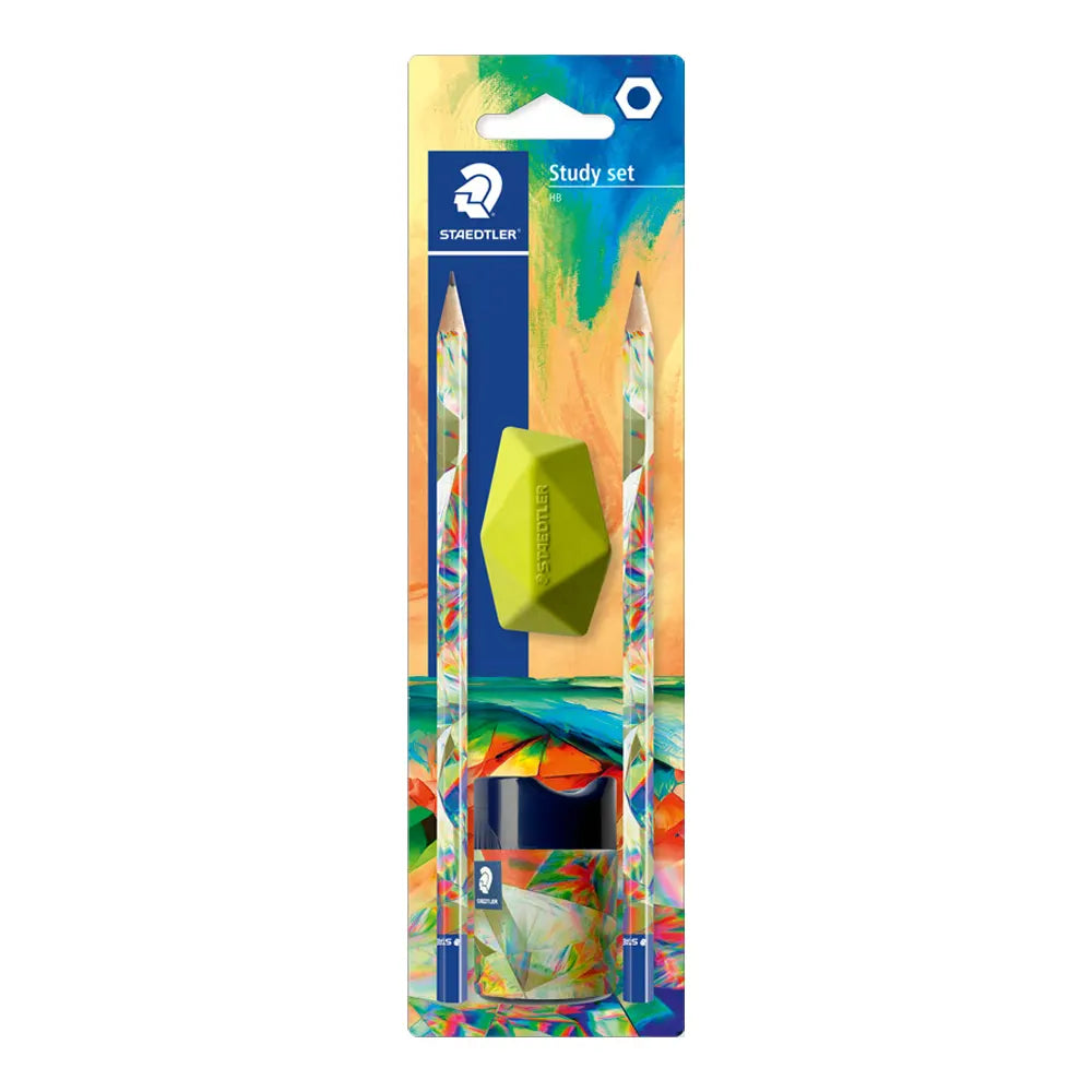 Staedtler Pack de Lápices de Grafito HB Multiverse con Goma y Sacapuntas
