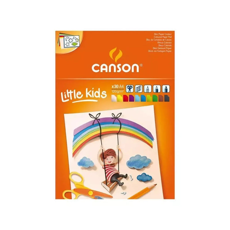 Canson Bloc para Niños +2 años de 30 Hojas de Colores Surtidos A4 - 120 g/m²