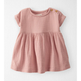 Robe Bébé en Gaze de Coton Bio Little Planet - Rose