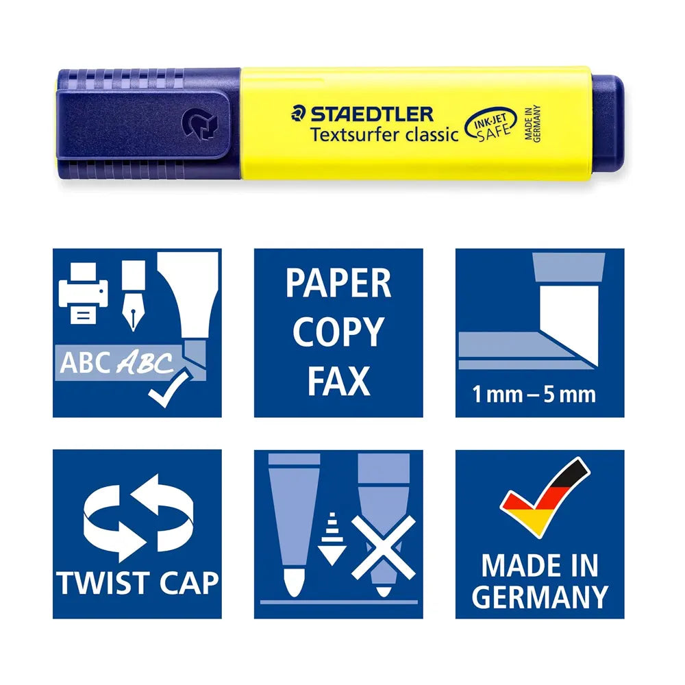 Staedtler Lote de 6 Resaltadores 364 WP6 Textsurfer Classic