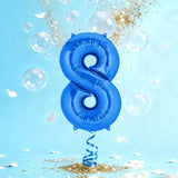 Ballon Chiffre 8 en Aluminium Bleu – 36cm