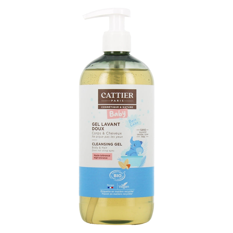Gel lavant doux Cattier cheveux et corps pour bébé - 500ml