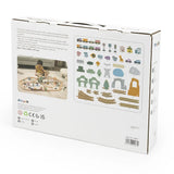 Viga Toys PolarB Circuit de Train en Bois 92 Pièces 3A+