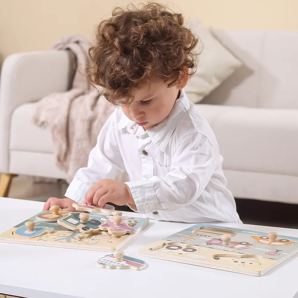 Viga Toys PolarB Puzzle Plat avec Poignées Transports 18M+