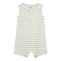 Carter's Baby Boy PurelySoft Striped Romper - Green & Ivory