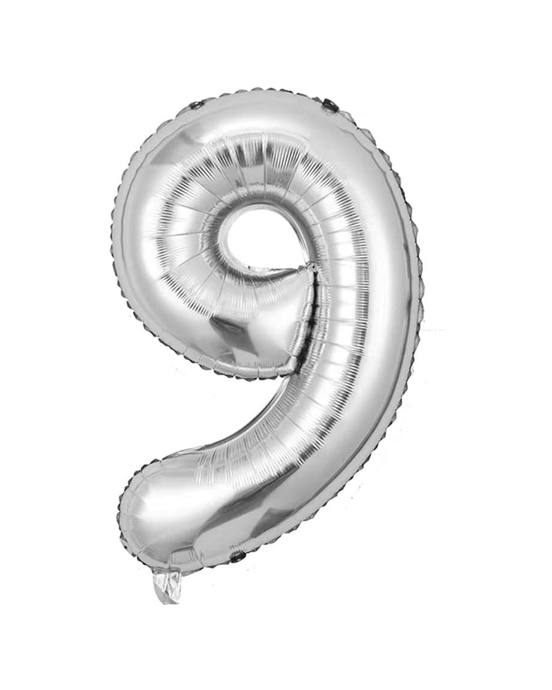 Ballon Numéro 9 17"- Argenté