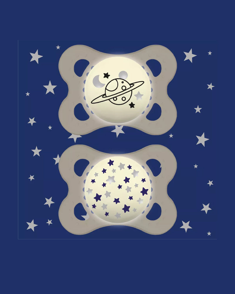 Lot de 2 Sucettes MAM Original Nuit 0-6M - Ivory