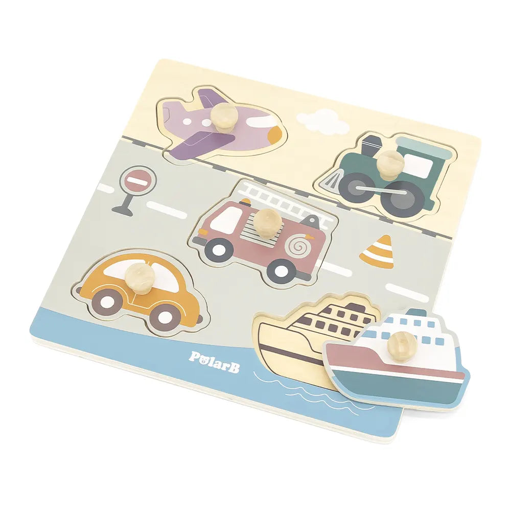 Viga Toys PolarB Puzzle Plat avec Poignées Transports 18M+